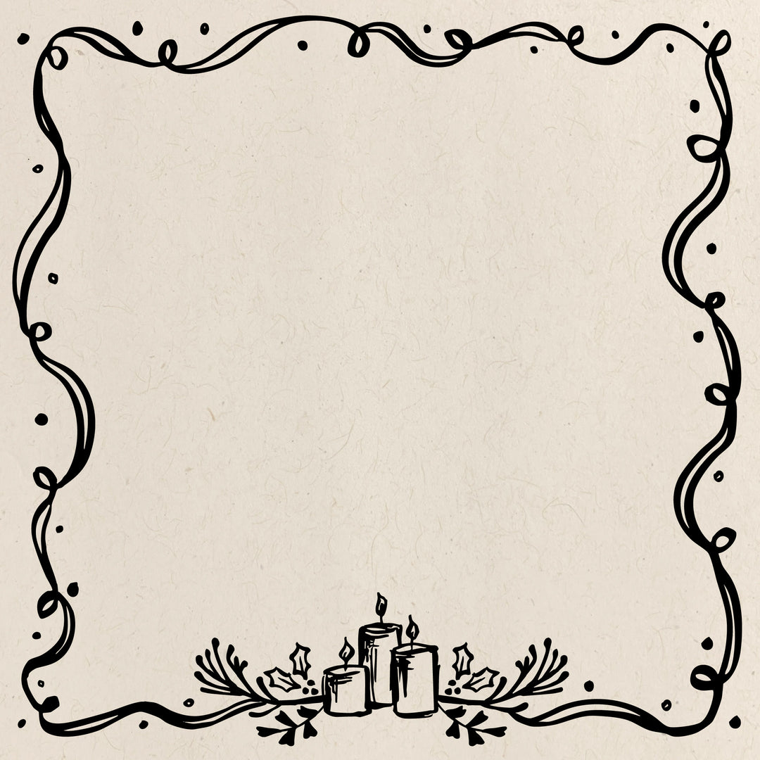 Candles and Ribbon Border – Xmas Windows