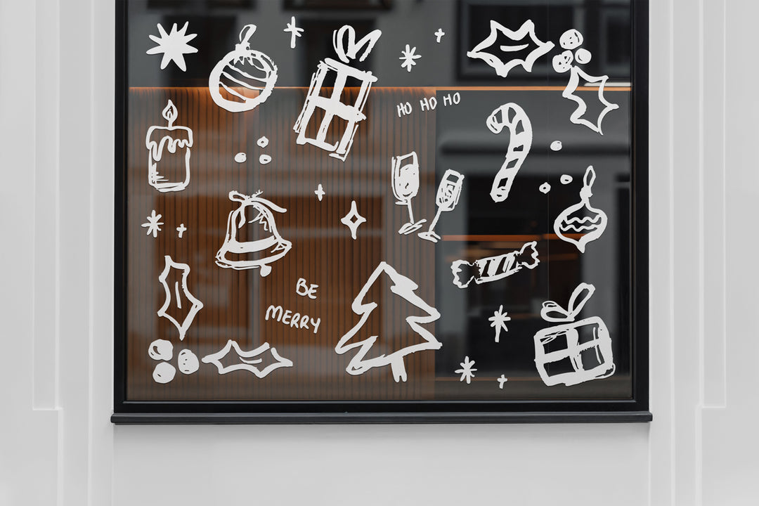 Christmas Icon Doodles - Festive Windows