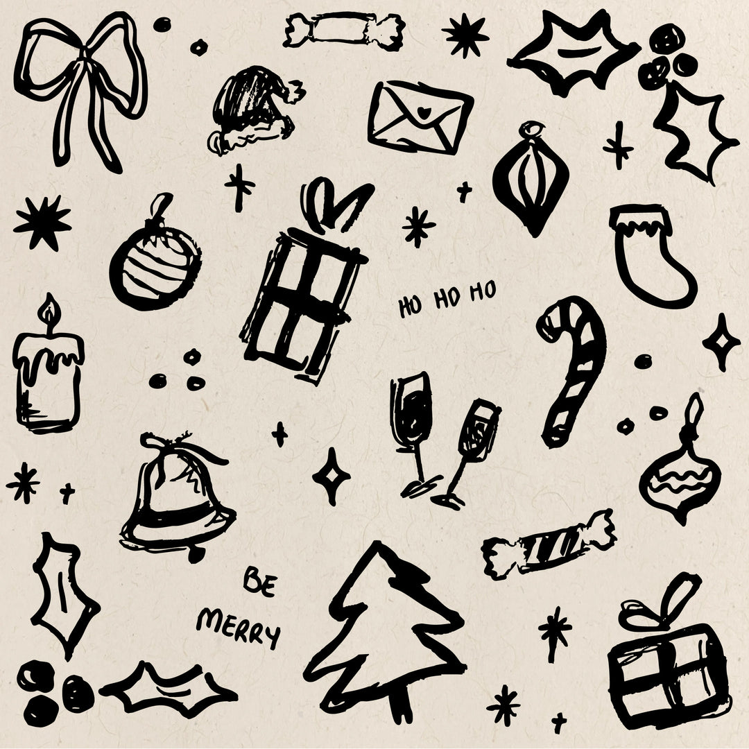Christmas Icon Doodles - Festive Windows