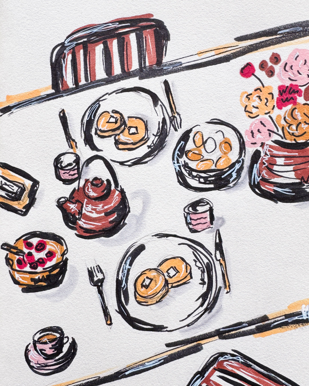 Brunch Scene - From My Sketchbook
