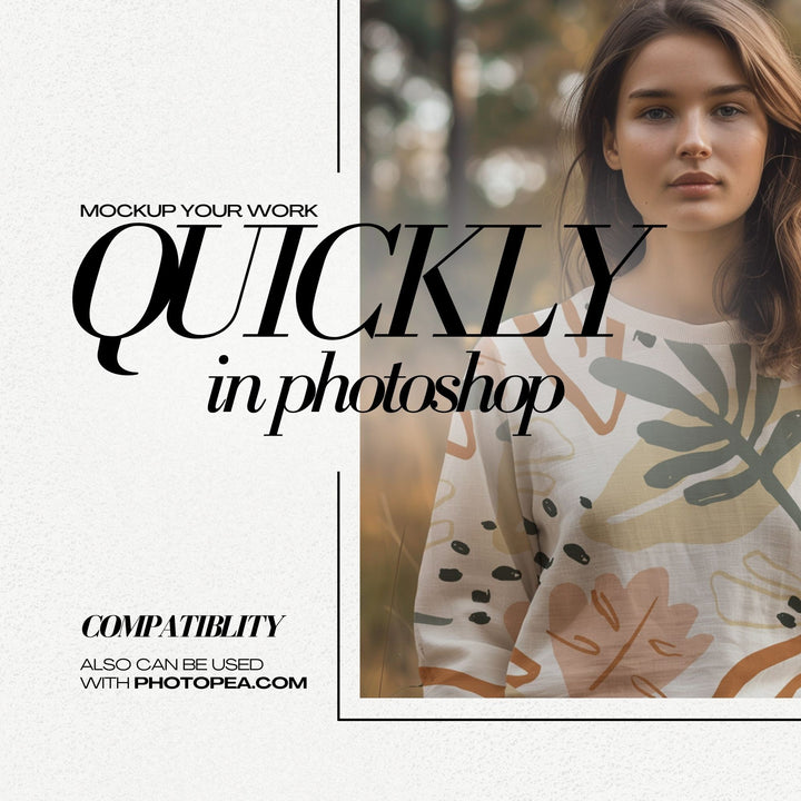 PSD Sweatshirt Mockup for Clothing Mockups Surface Pattern Realistic Photoshop Mock up AOP Textile