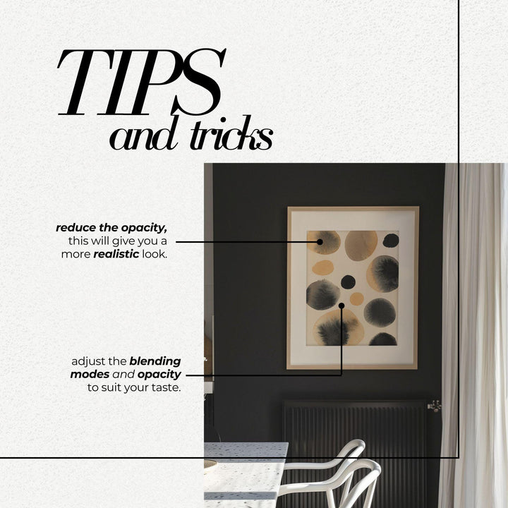 4x5 Frame Mockup PSD Modern Black Dining Room 24x30 Wood Frames Mock Up